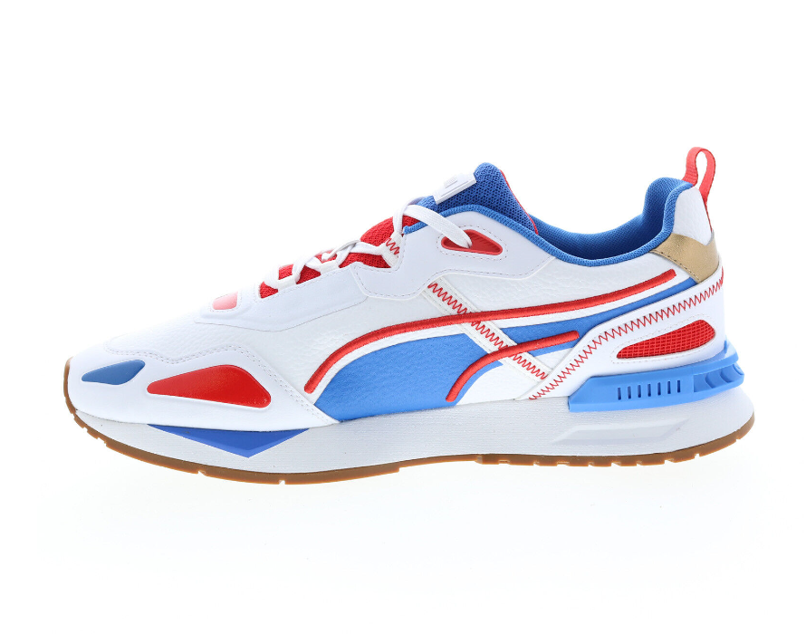 Puma Mirage Tech RWB 38834701 Mens White Lace Up Lifestyle Sneakers Shoes