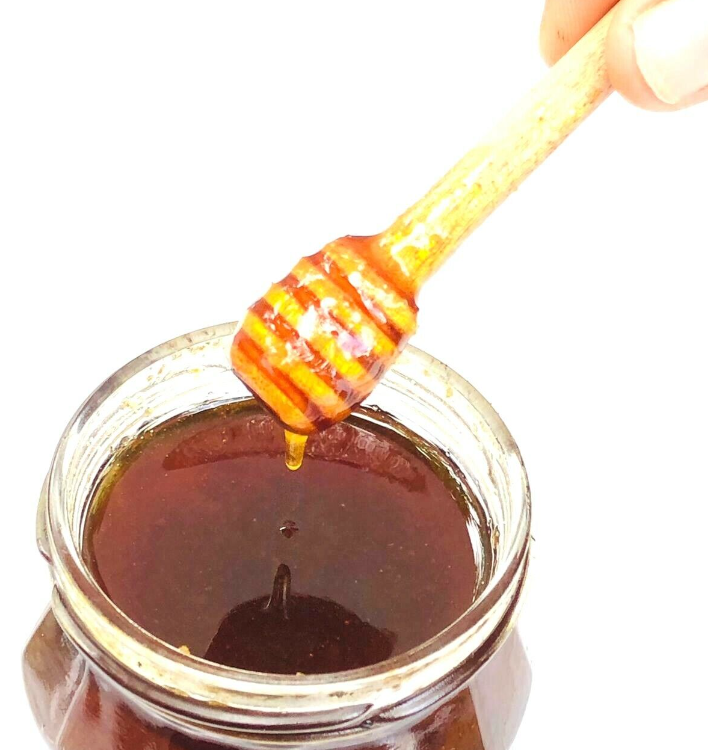 6" Long Wooden Honey Dipper - Wood Stick Spoon Dip Server